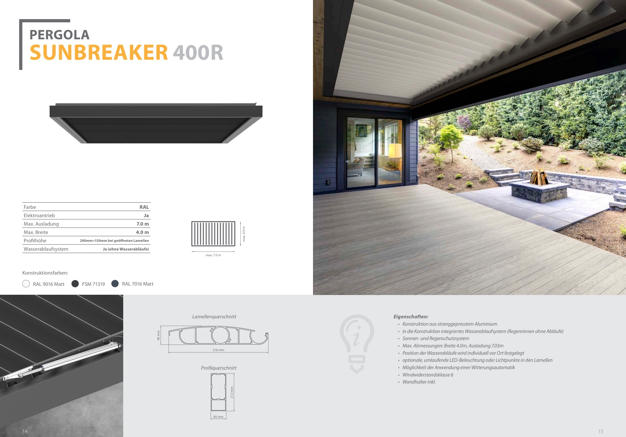 Pergola Sunbreaker 400R